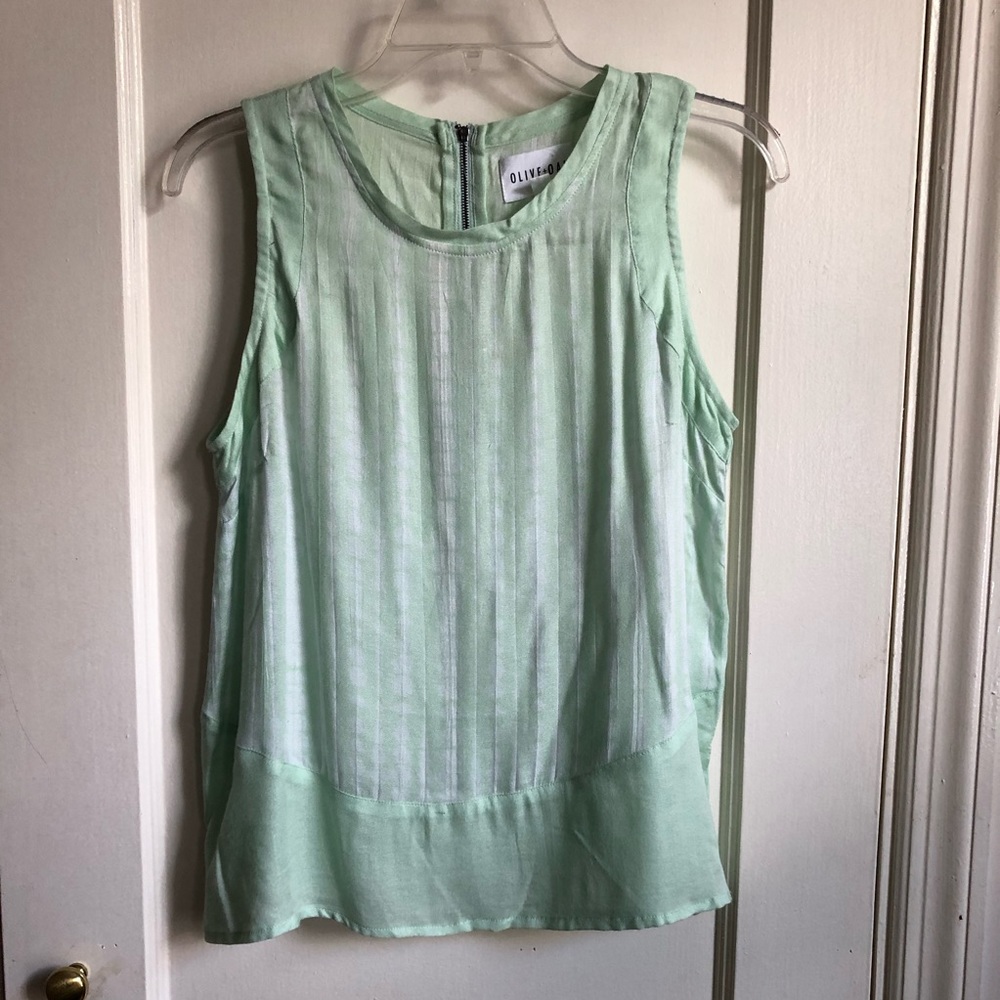 Olive & Oak Mint Green Stripe Tank Top
